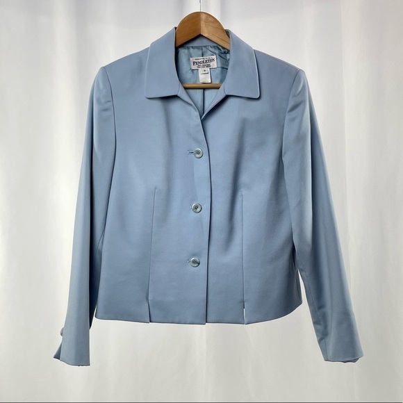 Pendleton Jackets & Blazers - Pendleton Virgin Wool Button Jacket in Blue Size 10